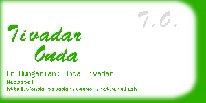 tivadar onda business card